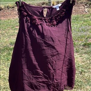 LC Lauren Conrad Burgundy Tank Top